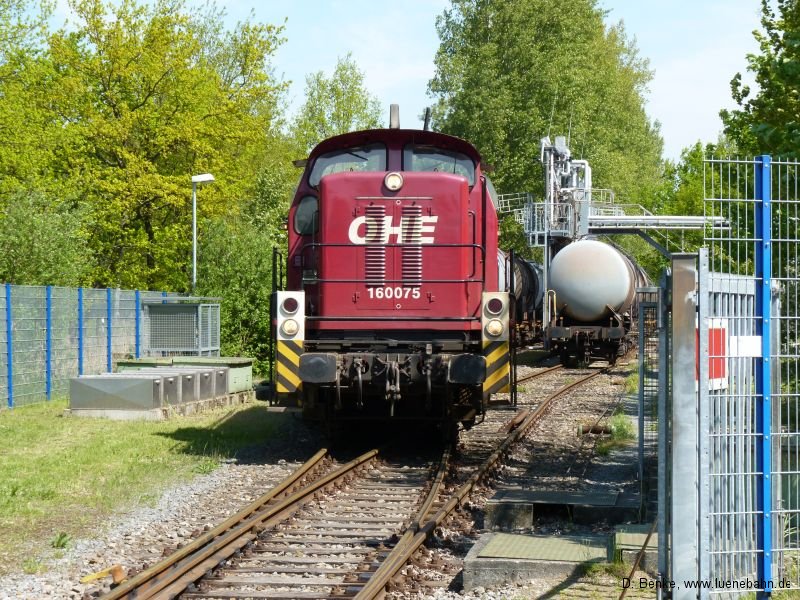 OHE 160075 im Gleisanschluss der Fa. Bruno Bock in Marschacht I. elbmarschbahngal002
