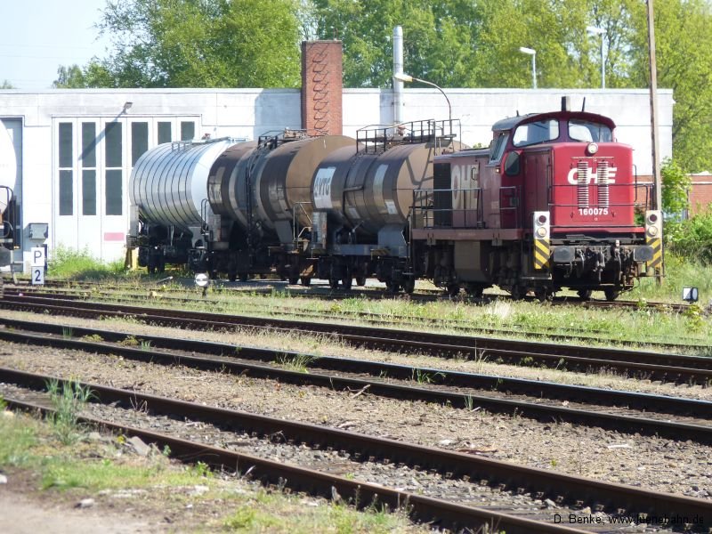 OHE 160075 mit Kesselwagen im Bahnhof Winsen Süd elbmarschbahngal004
