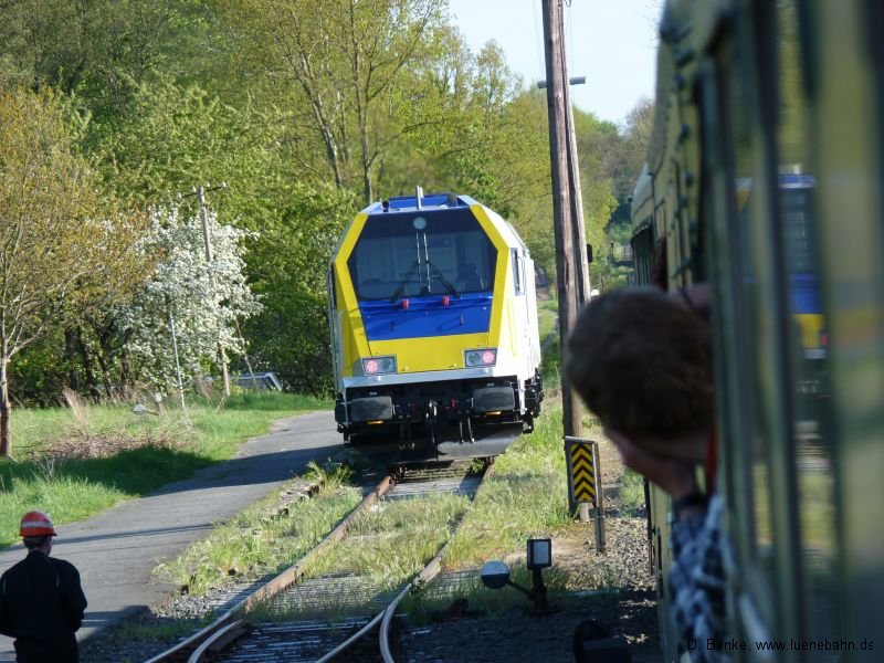 Voith Maxima in Rettmer aus dem Heide-Express fotografiert. gebirgsbahngal002