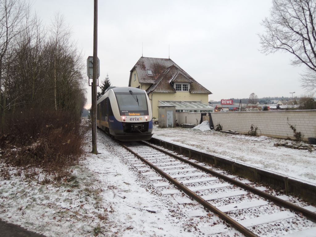 Der erixx auf Nikolausfahrt im Bahnhof Vorwalsrode. hollige002